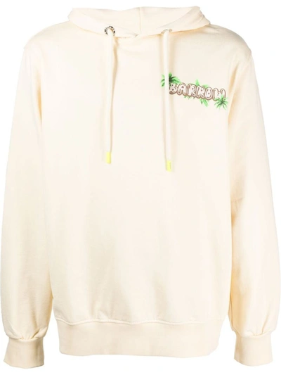 Barrow Logo-print Pullover Hoodie In Cream