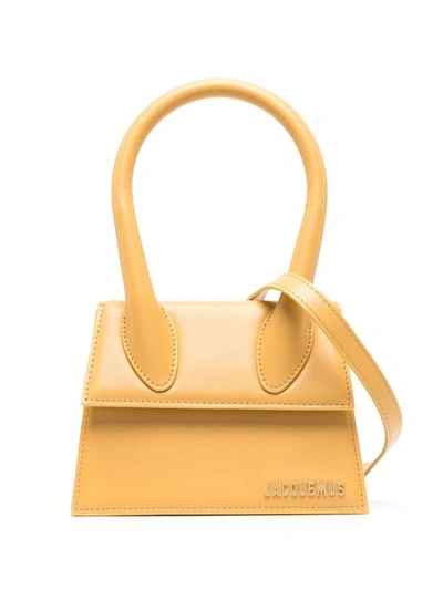 Jacquemus Le Chiquito Leather Handbag In Mustard