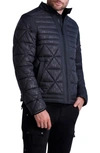 KARL LAGERFELD LOGO PRINT QUILTED JACKET