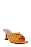 London Rag Celie Woven Heeled Sandal In Yellow