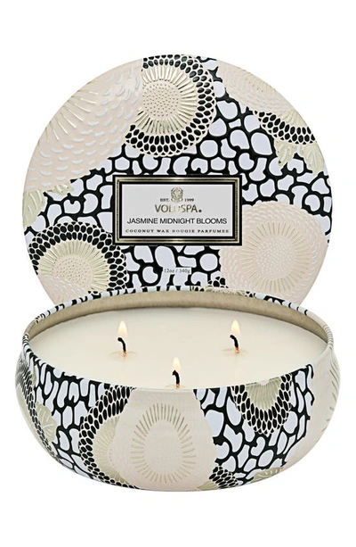 VOLUSPA VOLUSPA JASMINE MIDNIGHT BLOOMS 3-WICK CANDLE