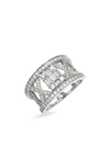 Mindi Mond 18k White Gold Clarity Lattice Diamond Ring In 18kwg
