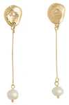 PETIT MOMENTS PETIT MOMENTS KYLIE IMITATION PEARL LINNEAR DROP EARRINGS