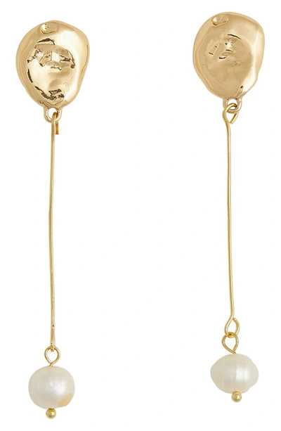 PETIT MOMENTS PETIT MOMENTS KYLIE IMITATION PEARL LINNEAR DROP EARRINGS