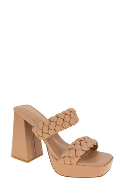 Bcbgeneration Gemma Platform Slide Sandal In Tan