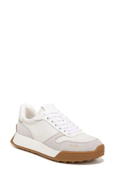 Sam Edelman Layla Womens Lace-up Suede Athletic And Training Shoes In White