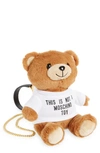 Moschino Stuffed Teddy Bear Crossbody In Fantasy Print Only One Color