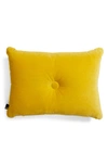 Hay Yellow Velvet Dot Cushion In Planar Warm Yellow