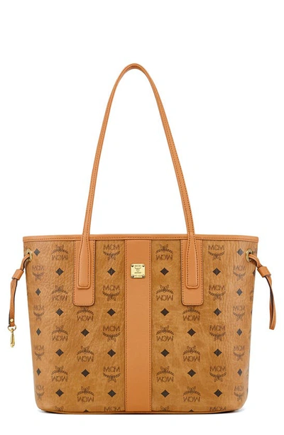 Mcm Small Liz Reversible Shopper In Cognac