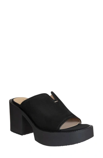 Naked Feet Freja Block Heel Mule In Black