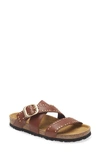 Naot Carolina Slide Sandal In Chestnut Leather