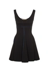 Marni Flared Stretch-jersey Mini Dress In Black