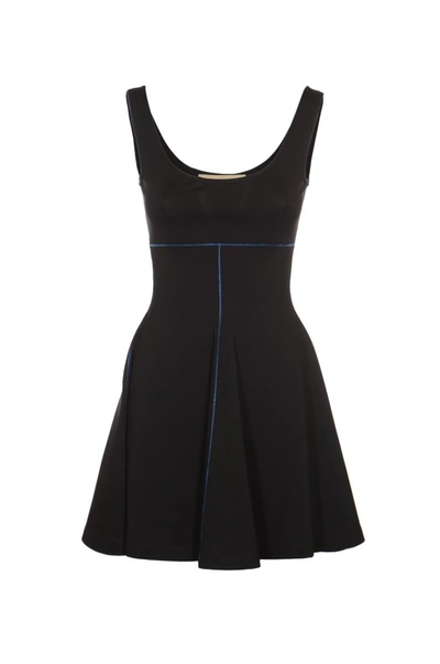 Marni Flared Stretch-jersey Mini Dress In Black