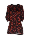 Givenchy Floral Print Jersey Top In Red