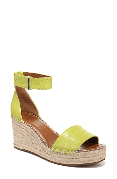 Franco Sarto Clemens Platform Wedge Sandal In Green