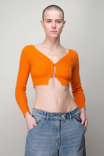 Jacquemus Le Cardigan Alzou In Orange