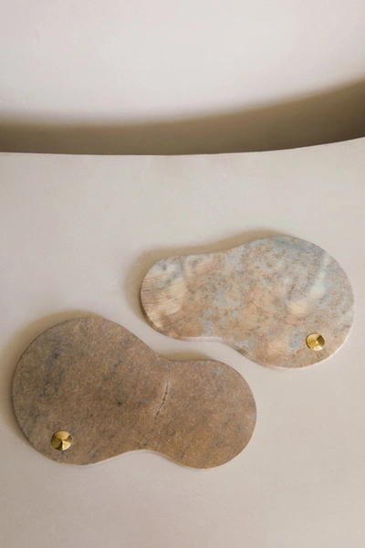 Jonathan Simkhai Breast Trays In Cashew Marble