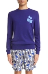 Isabel Marant Atley Logo Cotton-blend Sweater In Blue
