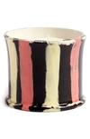 Hay Striped Scented Orange Flower Candle In Orange Flower