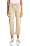 R13 Crossover Straight-leg Jeans In Khaki