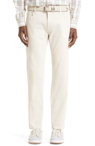 Eleventy Cotton Stretch Twill Trousers In Sand