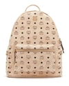 Mcm Medium Stark Coated Canvas Backpack - Beige In Beige