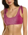 Bcbgeneration Startdust Shoulder Tie Bikini Top Bottoms Women's Swimsuit In Pink