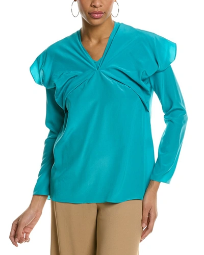 M Missoni Silk Blouse In Blue