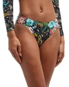 Johnny Was Floral Peace Hipster Bikini Bottoms In Multi