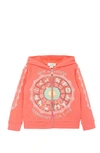 Peek Aren't You Curious Kids' Live By The Sun Graphic Hoodie In Coral