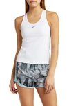 Nike Women's Swoosh Medium-support Padded Sports Bra Tank Top In White/stone Mauve/black