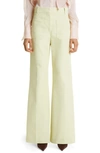 Victoria Beckham Alina Tailored Flared Trousers In Lemon
