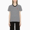 AMI ALEXANDRE MATTIUSSI AMI DE COEUR BLACK/WHITE STRIPED T-SHIRT