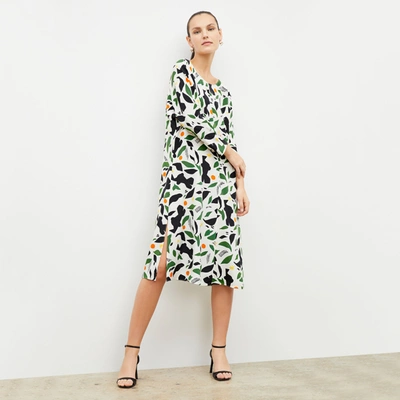 M.m.lafleur The Alesia Dress - Washable Silk In Icon Print