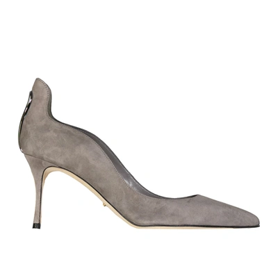 Sergio Rossi Suede Pumps In Gray