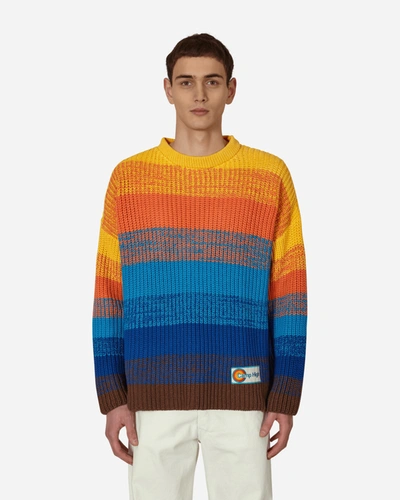 Camp High Sunset Rib Knit Jumper Multicolor In Orange