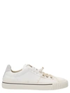 Maison Margiela Evolution Canvas Leather Low-top Sneakers In White