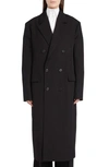 THE ROW DIANA DOUBLE BREASTED OVERSIZE VIRGIN WOOL & CASHMERE BLEND COAT