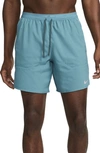 Nike Men's Stride Dri-fit 7" Brief-lined Running Shorts In Mineral Teal/ Faded Spruce