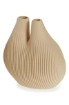 Hay Chamber Engraved Vase (22cm) In Light Beige