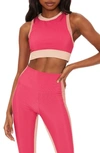 Beach Riot Alexis Bottom In Sunset Colorblock In Rouge Color Block