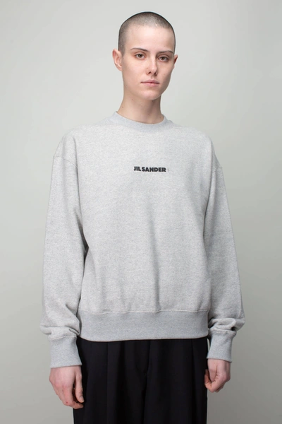 Jil Sander Logo Sweatshirt In Grey