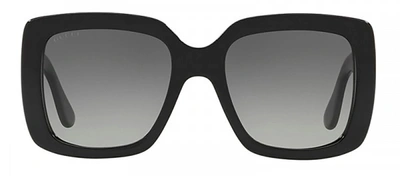 Gucci Grey Gradient Square Ladies Sunglasses Gg0328s 001 53 In Black