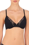Natori Cherry Blossom Convertible Spacer Push-up Bra In Black