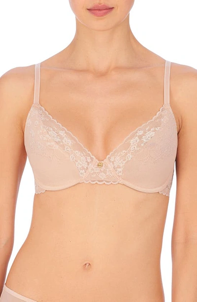 Natori Cherry Blossom Lace Underwire Push-up Bra In Cameo Rose