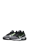 Nike Women's Air Max Flyknit Racer Shoes In Black/ White-volt