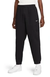 Nike Solo Swoosh Tapered Logo-embroidered Cotton-blend Jersey Sweatpants In Black