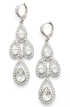 GIVENCHY CRYSTAL CHANDELIER DROP EARRINGS,60370119