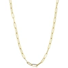 A & M Italian Sterling Silver 18k Gold Plated Choice Of Length Paper Clip Necklace