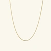 A & M 14k Gold Dainty Baby Curb Chain Necklace 16"-24" In Silver